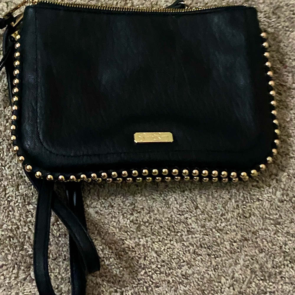 JESSICA SIMPSON Gold beaded and black Purse medium size super cute